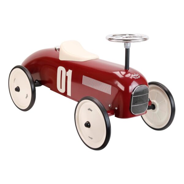 Vilac Vintage Ride-On Car, Durable Metal Body, Large Stable QuietRubber Wheels, Develops Psychomotor, Balance, Coordination, For 1.5 to 3 Years Kids under 20 kgs, 76 x 40 x 38...