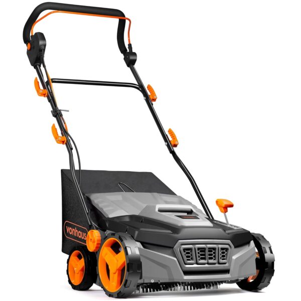 VonHaus Artificial Grass Brush 1800W, Electric Artificial Grass/Lawn Sweeper Cleaner Machine, 45L Collection Bag, 12m Cable, 5 Adjustable Heights, 380mm Working Width, Foldable...