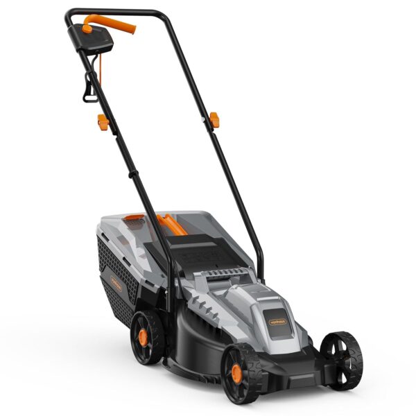 VonHaus Lawnmower 1200W – Electric Corded Lawn Mower for all Types of Grass – 30L Collection Bag, 320mm Working Width, 10m Cable, Foldable Height Adjustable Handlebar, 3 Depth...