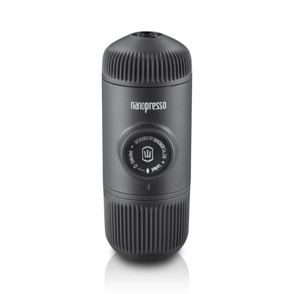 WACACO Nanopresso Portable Espresso Maker, Upgrade Version of Minipresso GR, 18 Bar Pressure, Extra Small Travel Coffee Maker, Manually Operated, Compatible with Ground Coffee