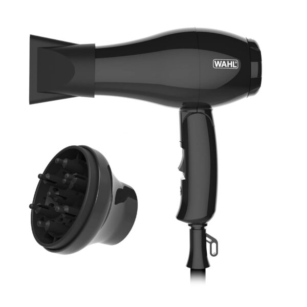 Wahl Travel Hair Dryer, Hair Dryer with Attachments, Dryer for Travelling, Compact Hairdryer, Foldable Travel Dryer, Two Heat Settings, Worldwide Voltage, Portable Travel...