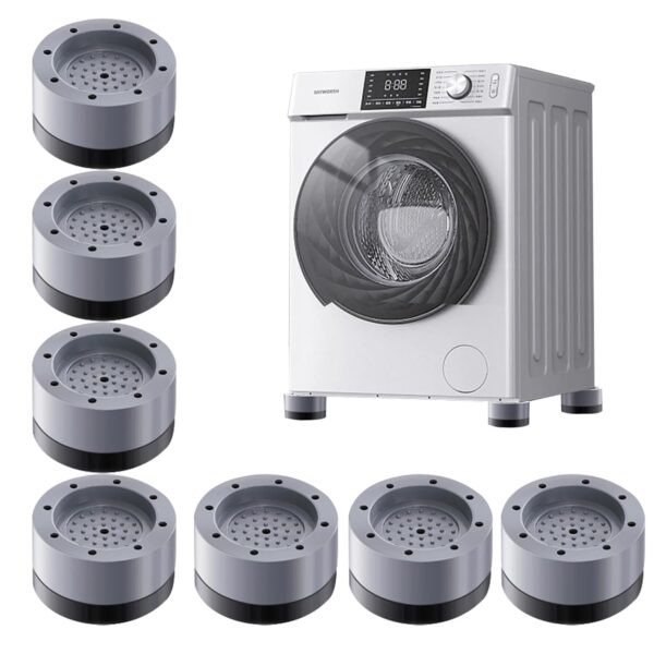 Washing Machine Feet Pads, 8 Pieces Adjustable Height Washing Machine Pads Anti Vibration Pads for Washing Machine, Non-Slip Universal Washing Machine Feet Cups For Washing...