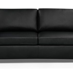 WeDoSofas - Luxurious 3 Seater Faux Leather Sofa - Black, 185 cm L x 85 W 75 H