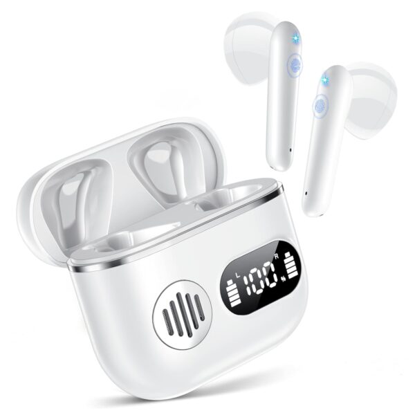 Wireless Earbuds 2025 Sport Bluetooth Headphones Stereo Earphones with ENC Mic Wireless Earphones In Ear Earbuds with Dual LED Display, 48H Playtime, Running Headphones IP7...