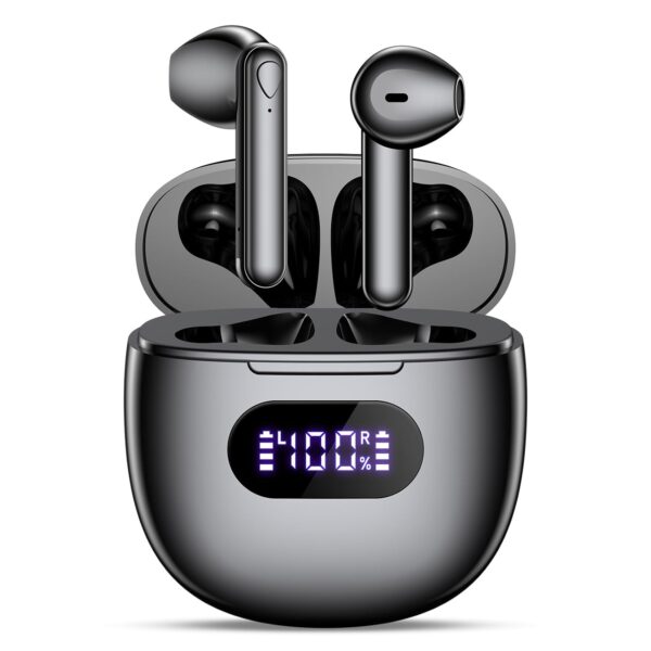 Wireless Earbuds, V5.3 Bluetooth Headphones, 48H Playtime LED Display Wireless Headphones, HiFi Stereo Deep Bass Bluetooth Headphone, IPX7 Waterproof Ear Buds with Built-in Mic...