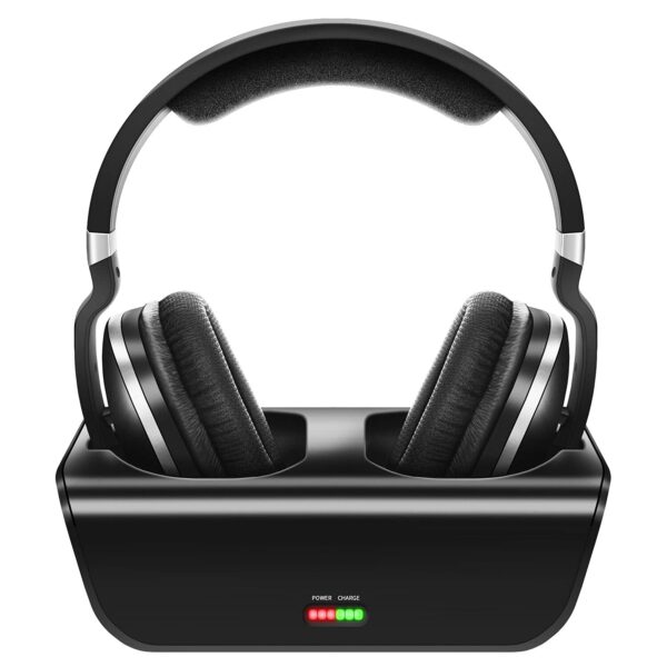 Wireless Headphones for TV Listening, 2.4GHz Digital Over-Ear Stereo Wireless TV Headphones, 20Hours Charging Dock Rechargeable, No Audio Delay, Higher Volume, 30M Distance