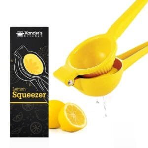 Xander’s Kitchen Lemon Squeezer – Lemon Juicer Squeezer for Kitchen – Durable Aluminium Lemon Squeezer Press – Manual Juice Squeezer for Lime, Lemon, Orange – Ideal for...