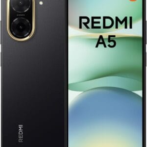Xiaomi Redmi A5 Smartphone – 3GB+64GB, 6.52" HD+ Display, 5000mAh Battery, Android 13 Go Edition, Dual SIM – Black