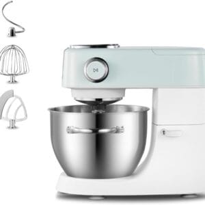 XoTiq Stand Mixer for Baking, Large Electric Whisk, 5L Food Mixers for Baking, Splash Guard, 800W Tilt-Head Food Mixer, Electric Kitchen Mixer with Bowl, Dough Hook