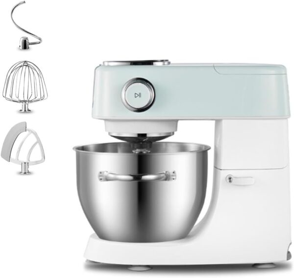 XoTiq Stand Mixer for Baking, Large Electric Whisk, 5L Food Mixers for Baking, Splash Guard, 800W Tilt-Head Food Mixer, Electric Kitchen Mixer with Bowl, Dough Hook