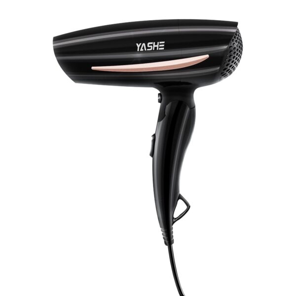 YASHE HD-821C Travel Hairdryer with Folding Handle, 1200W Fast Drying Blow Dryer, 2 Heat & Speed Settings, Cool Shot Button, 310g Lightweight & Compact Design, Hang Loop & 1.8 M...