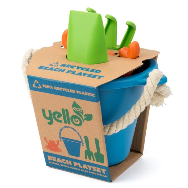 Yello 100% Recycled Plastic Beach Bucket, Kids Eco friendly Outdoor Play Set
