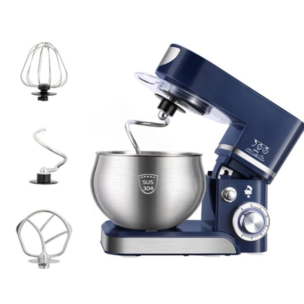 YUBEIER Stand Mixer, High-Power Table Mixer with Three Mixing Heads with Different Functions, 1200w, 6-Speed Adjustable, 5-Liter Stainless Steel Bowl with Splash Guard, Suitable...