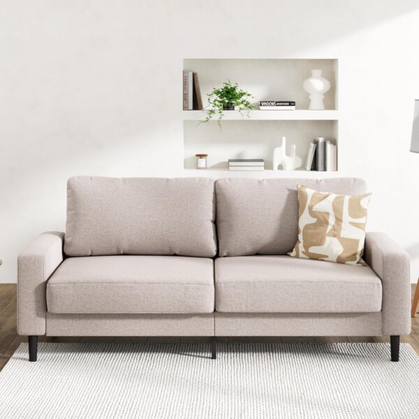 Zinus Colton Sofa Couch – 3-seater Sofa 195 x 88 x 83 cm – Contemporary Design Sofa – Living Room Furniture – Beige