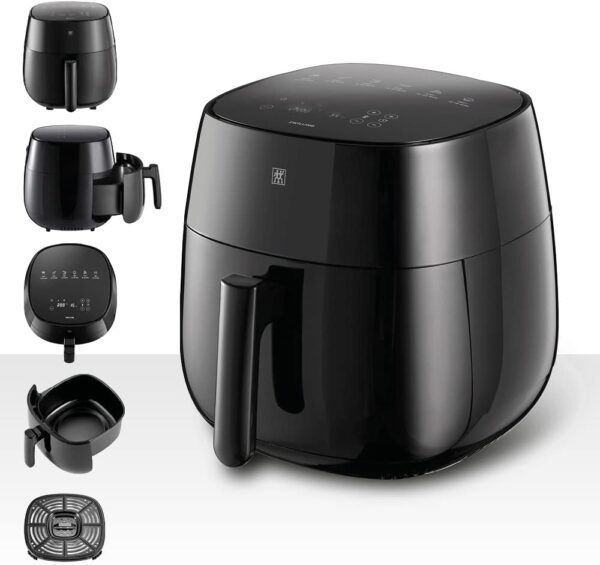 ZWILLING Air Fryer, 4L, 1400W, 6 Programs, Black