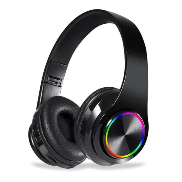 ZZOSRDR Bluetooth Headphones Over Ear, Foldable Lightweight Wireless Headset, Wireless Headphones with Built-in Mic, FM, SD/TF for Online Class, Office, PC, Phone
