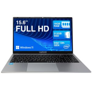 15.6" Full HD Laptop - 16GB RAM 512GB M.2 SSD Windows 11 Home, Dual-Band WiFi, Integrated Webcam - S15 N2 15 Inch Lightweight Laptop