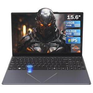 15.6" Laptop PC 16GB DDR4 512GB SSD, HD Laptop AMD Ryzen 5 3500U Processor AMD Integrated Graphics Computer with Touch ID 2.4/5G WiFi Bluetooth 2xUSB 3.0 for Office/Gaming...