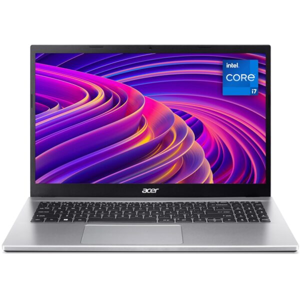 Acer Aspire 3 A315-59 Laptop - Intel Core i7-1255U, 16GB, 512GB SSD, Integrated Graphics, 15.6-inch FHD IPS, Windows 11, Silver