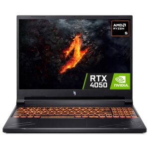 Acer Nitro V 16 ANV16-41 Gaming Laptop - AMD Ryzen 5 8645HS, 16GB, 512GB SSD, NVIDIA GeForce RTX 4050 6G, 16 Inch WUXGA IPS 165Hz, Windows 11, Black