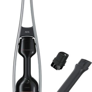 AEG QX9 Multi-function Cordless Vacuum Cleaner Rechargeable Li-Ion Battery and LED Power Brush For Carpets & Hardfloors, Upright Handheld Stick QX9-1-40GG, Iron Grey