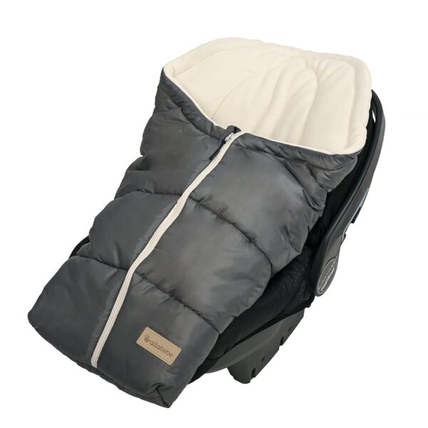 Altabebe AL2006-23 Winter Footmuff for Baby Car Seat Group 0+, Grey/Whitewash