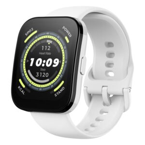 Amazfit Bip 5 Smart Watch, 46mm, Bluetooth Calling, Alexa Built-in, GPS Tracking, 10-day Long Battery Life, Health Fitness Tracker With Heart Rate, Blood Oxygen Monitoring - White