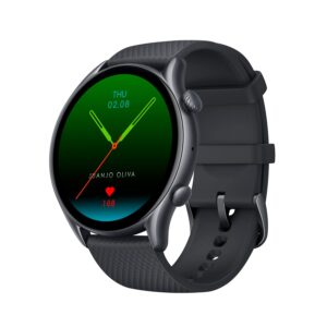 Amazfit GTR 3 Pro 46mm Smart Watch with AMOLED Display, Heart Rate, Sleep, Stress, SpO2 Monitoring, Sports Watch with 150+ Sports Modes, GPS, Bluetooth Calls, Music Control,...