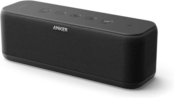 Anker Sound Core Boost 20 W BLUETOOTH SPEAKER WITH Bassup Technology, IPX5 Waterproof, Can be Used As Extra Battery, 20 m Range (Renewed)