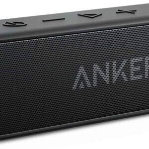Anker Soundcore 2 Portable Bluetooth Speaker with 12W Stereo Sound, BassUp, IPX7 Waterproof, 24-Hour Playtime, Wireless Stereo Pairing, Speaker for Home, Outdoors, Travel