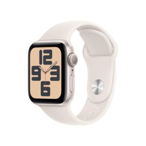 APPLE WATCH SE SERIES 10 40MM GPS STARLIGHT ALUMINUM CASE WITH SPORT STRAP S/M MXEF3QL/A