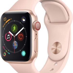 Apple Watch Series 4 (GPS + Cellular, 44mm) - Gold Aluminium Case with Pink Sand Sport Band (Renewed)