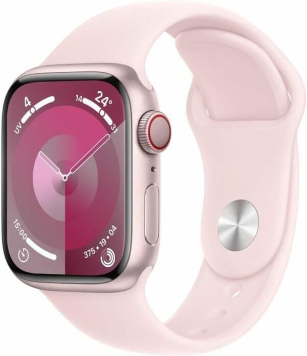 Apple Watch Series 9 GPS 41mm Aluminium Case Rose Sports Band Light Pink - S/M
