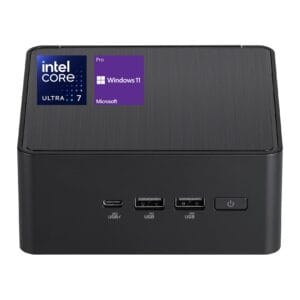 ASUS NUC 14 Pro AI Mini PC, Ultra 7 155H Mini Desktop, 64GB DDR5 RAM, 2TB PCIe SSD, Thunderbolts, HDMI, RJ-45, Wi-Fi 6, Windows 11 Pro, Black, Support AI/8K/Gaming