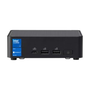 ASUS NUC 14 Pro Mini Desktop, Intel Core 3 100U, 8GB DDR5 RAM, 256GB SSD, HDMI, Thunderbolt 4, Ethernet, Wi-Fi 6, Windows 11 Home, Black