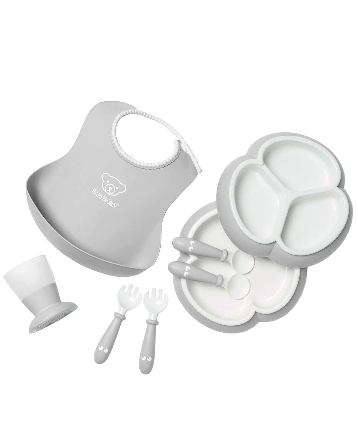 BabyBjörn Dinnerware Set, 8 pcs, Grey