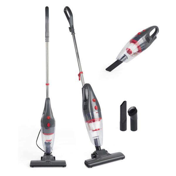 Beldray BEL0770N-GRY 2-in-1 Upright Stick Vacuum Cleaner – Corded Handheld Vac for Pet Hair, Lightweight Car Vacuum, Stairs/Upholstery, Bagless 1L Dust Tank, HEPA Filter,...
