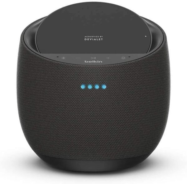 Belkin SoundForm Elite Hi-Fi Smart Speaker + Wireless (Voice-Controlled Bluetooth Speaker, Amazon Charger Alexa Speaker, Sound Technology by Devialet, AirPlay2 Enabled) - Black