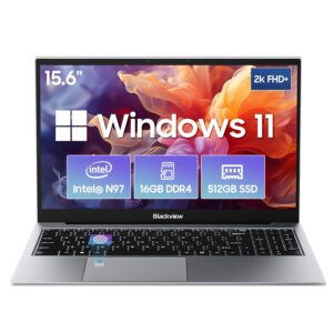 Blackview Laptop Computer, 15.6 inch FHD Display, Quad-Core 12th Gen N-97 CPU(Up to 3.6GHz), 16GB DDR4 RAM, 512GB SSD, Windows 11 Student Laptops, Metal Body, 5G WiFi, HDMI 2.0,...