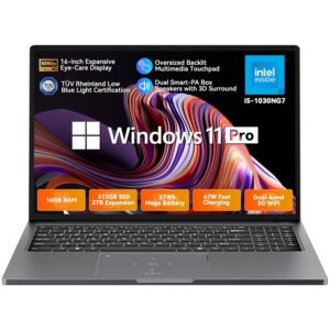 Blackview Windows Laptop Acebook 12, Intel Core i5-1030NG7, 16GB DDR4 RAM, 512GB SSD 2TB, 16'' Gaming Laptops, Backlit Keyboard, Fingerprint Unlocking, WIFI6, USB 3.0 for...