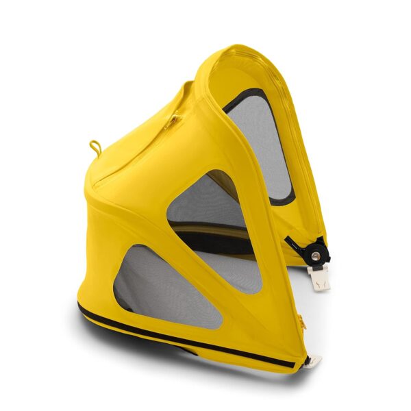 Bugaboo Bee Breezy Sun Canopy, Extendable for Extra Coverage and Optimal Sun Protection, Water Repellent, Compatible with All Bugaboo Bee Pushchairs, Lemon Yellow