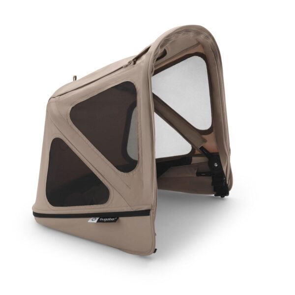 Bugaboo Donkey Breezy Sun Canopy, Extendable for Extra Coverage and Optimal Sun Protection, Water Repellent, Compatible with All Bugaboo Donkey Pushchairs, Dune Taupe