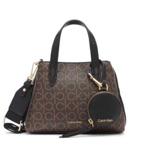 Calvin Klein Women's Millie 2 in 1 Triple Compartment Mini Satchel Crossbody, One Size