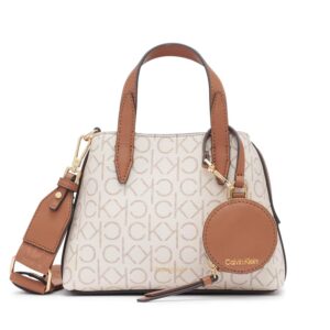 Calvin Klein Women's Millie 2 in 1 Triple Compartment Mini Satchel Crossbody, One Size