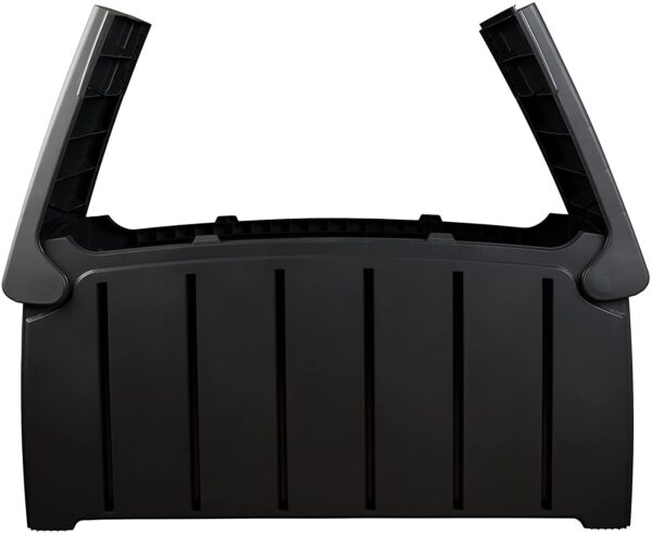 Charles Bentley 322L Storage Box, Black, Butterfly Lid, Weatherproof, Robust Padlock Hole, Large Capacity, Water Resistant, Robust, Polypropylene, Outdoor, Indoor, Ribbed Lid,...