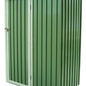 Charles Bentley 4.7ft x 3ft Metal Storage Shed Chest Small Green Roof Door Apex