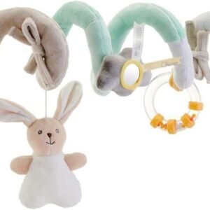 Chicco - My Sweet Doudou Walking Rope Toy in Soft Velour Fabric and Different Fabrics, with 3 Play Activities, Easily Attached to Stroller and Pram, Beige, Age 0 Months+