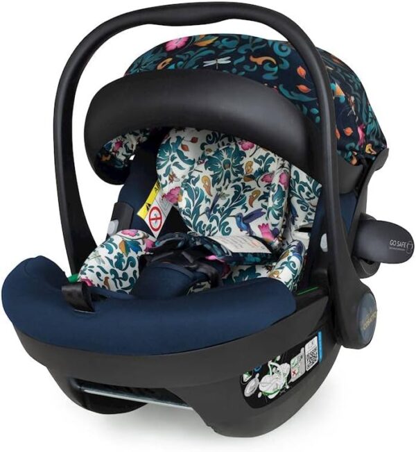 Cosatto Baby Car Seat - 0-15 Months, iSize, ISOFIX, Rearward Facing, Side Impact Protection, UPF 100+ Canopy (Paloma Faith Wildling)