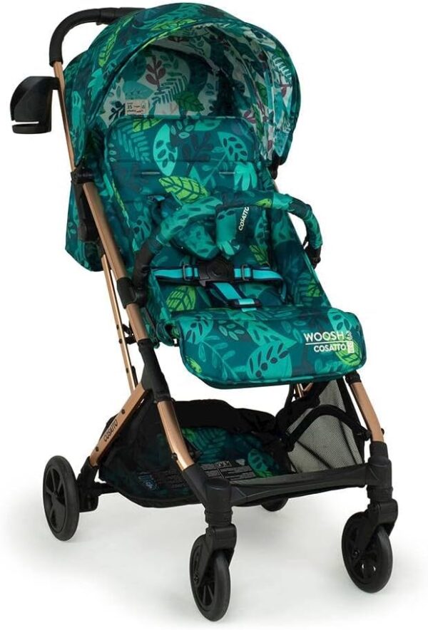 COSATTO Woosh 3 Pushchair – Lightweight Stroller Birth to 25kg - One Hand Easy Fold, Compact, Telescopic Handle, Extra Large Shopping Basket, Cup Holder, Bumper Bar & Raincover...