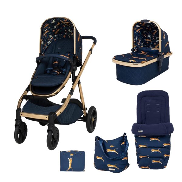 Cosatto Wow XL Travel System - Birth to 25kg, Compact Fold, Small Boot Approved, Reversible Pushchair Seat, Puncture Proof Tyres Inc Change Bag, Footmuff & Raincover (Paloma...